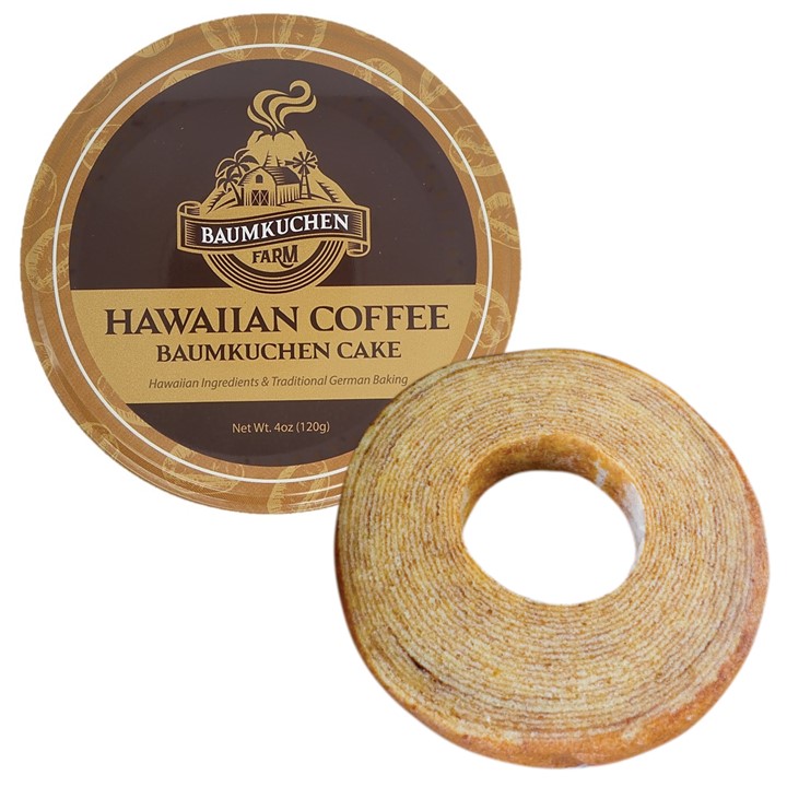 Baumkuchen Cake with Hawaiian Coffee, 4oz | Baumkuchenfarm